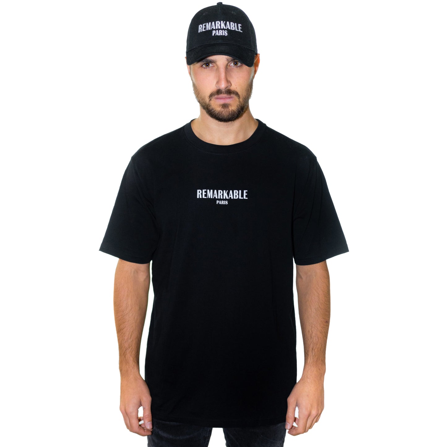 REMARKABLE PARIS CLASSIC BLACK OVERSIZE T-SHIRT