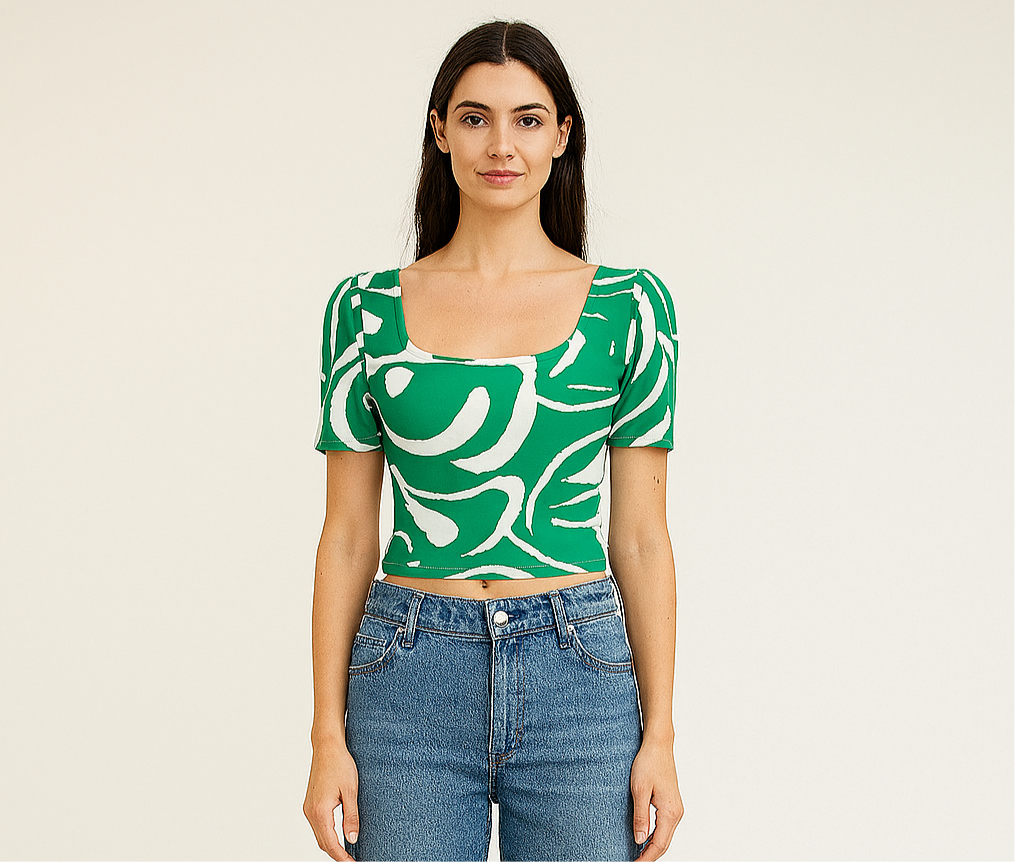 PRINTED CROP TOP