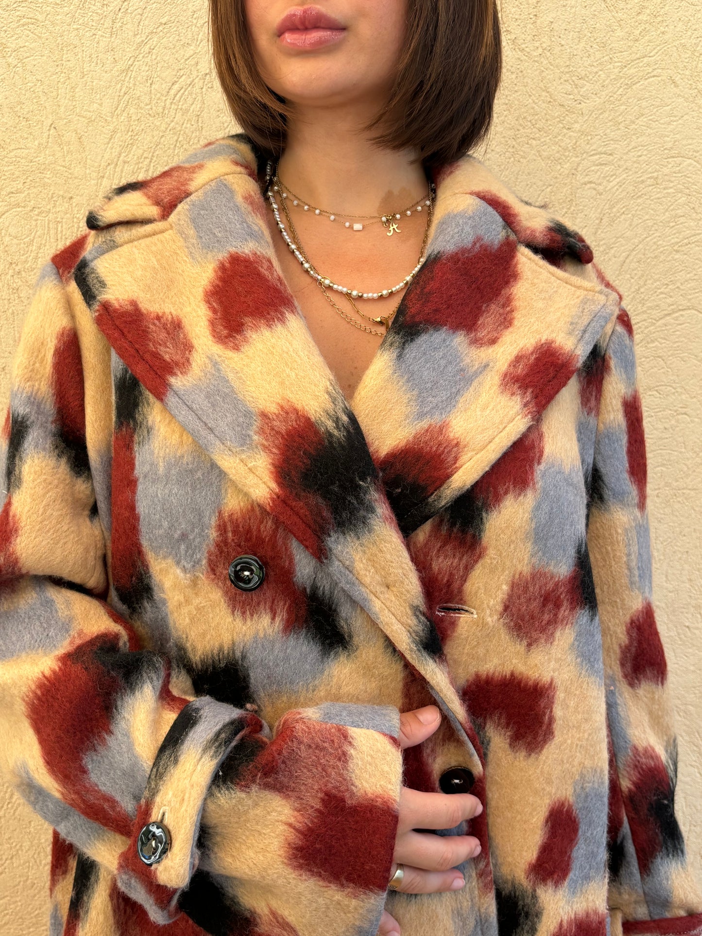 MANTEAU OVERSIZE 100% LAINE MOHAIR - PIÈCE UNIQUE