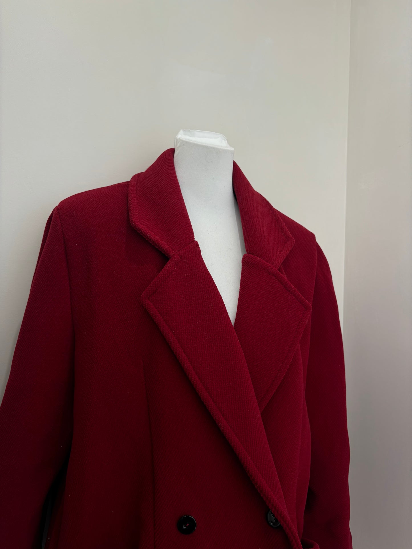 MANTEAU BORDEAUX 100% LAINE