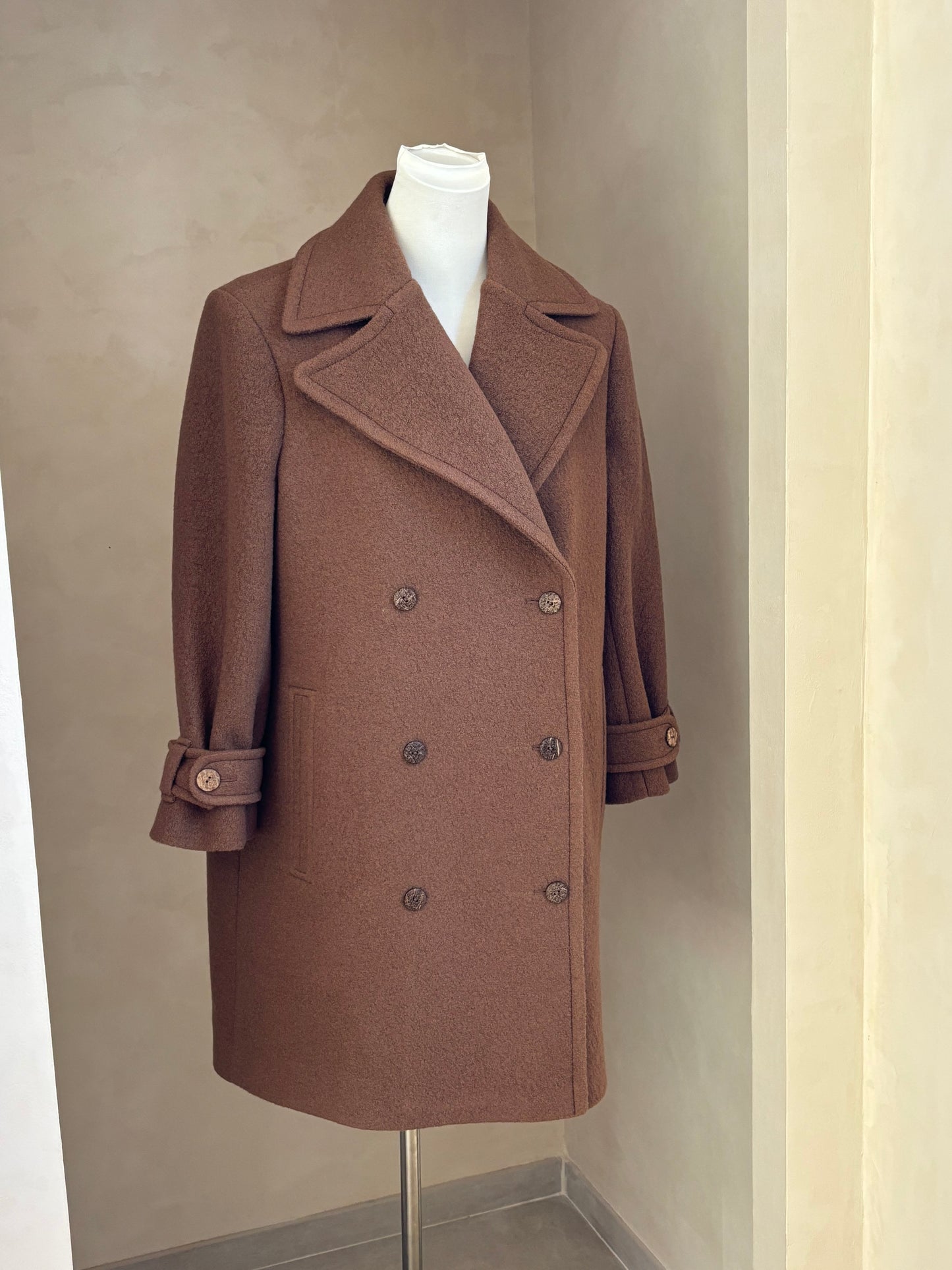 MANTEAU COURT 100% LAINE