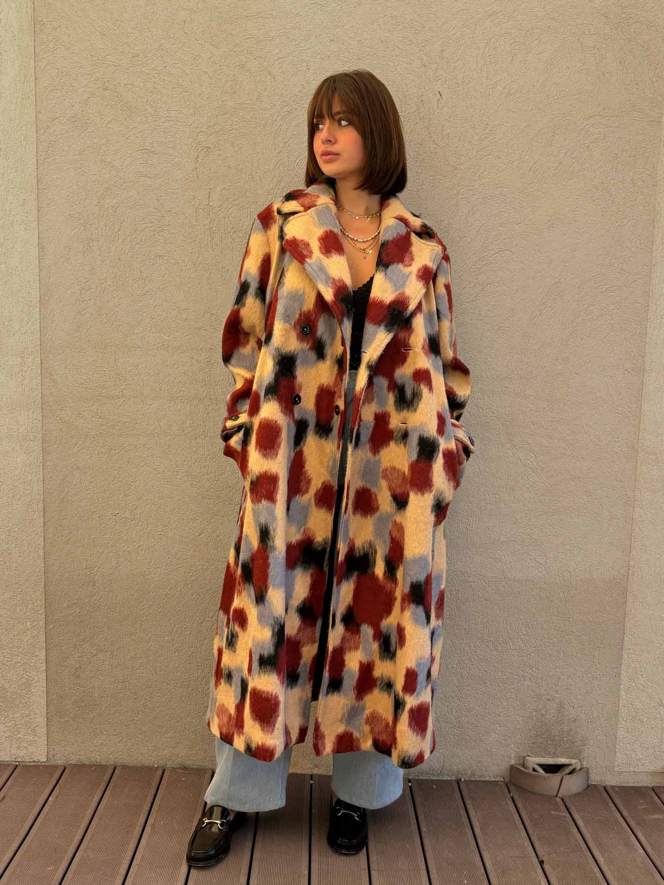 MANTEAU OVERSIZE 100% LAINE MOHAIR - PIÈCE UNIQUE