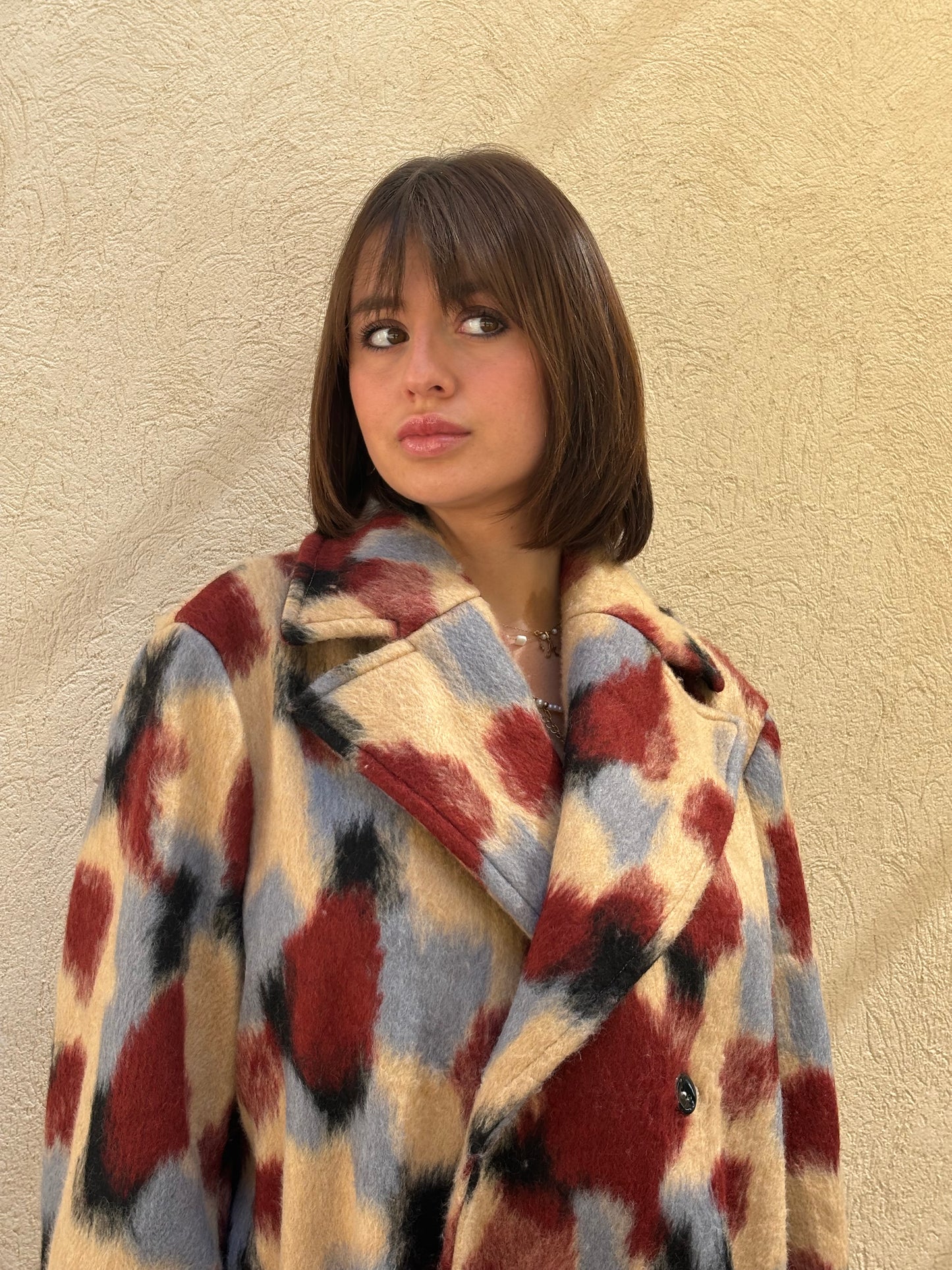 MANTEAU OVERSIZE 100% LAINE MOHAIR - PIÈCE UNIQUE