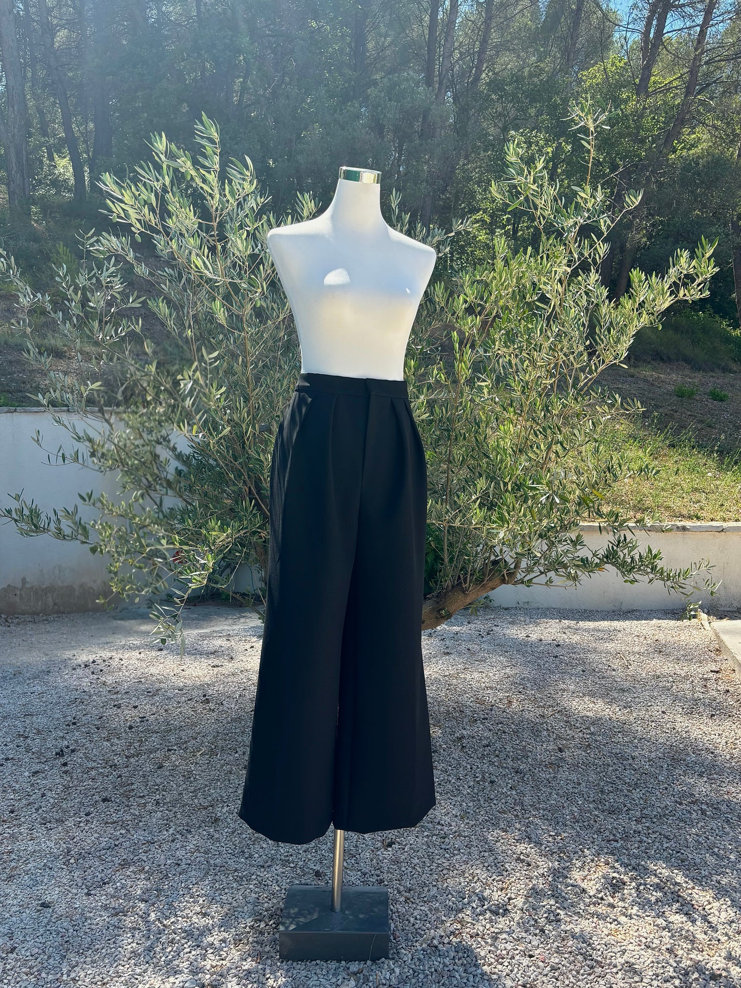 PANTALON À PLIS 100% LAINE