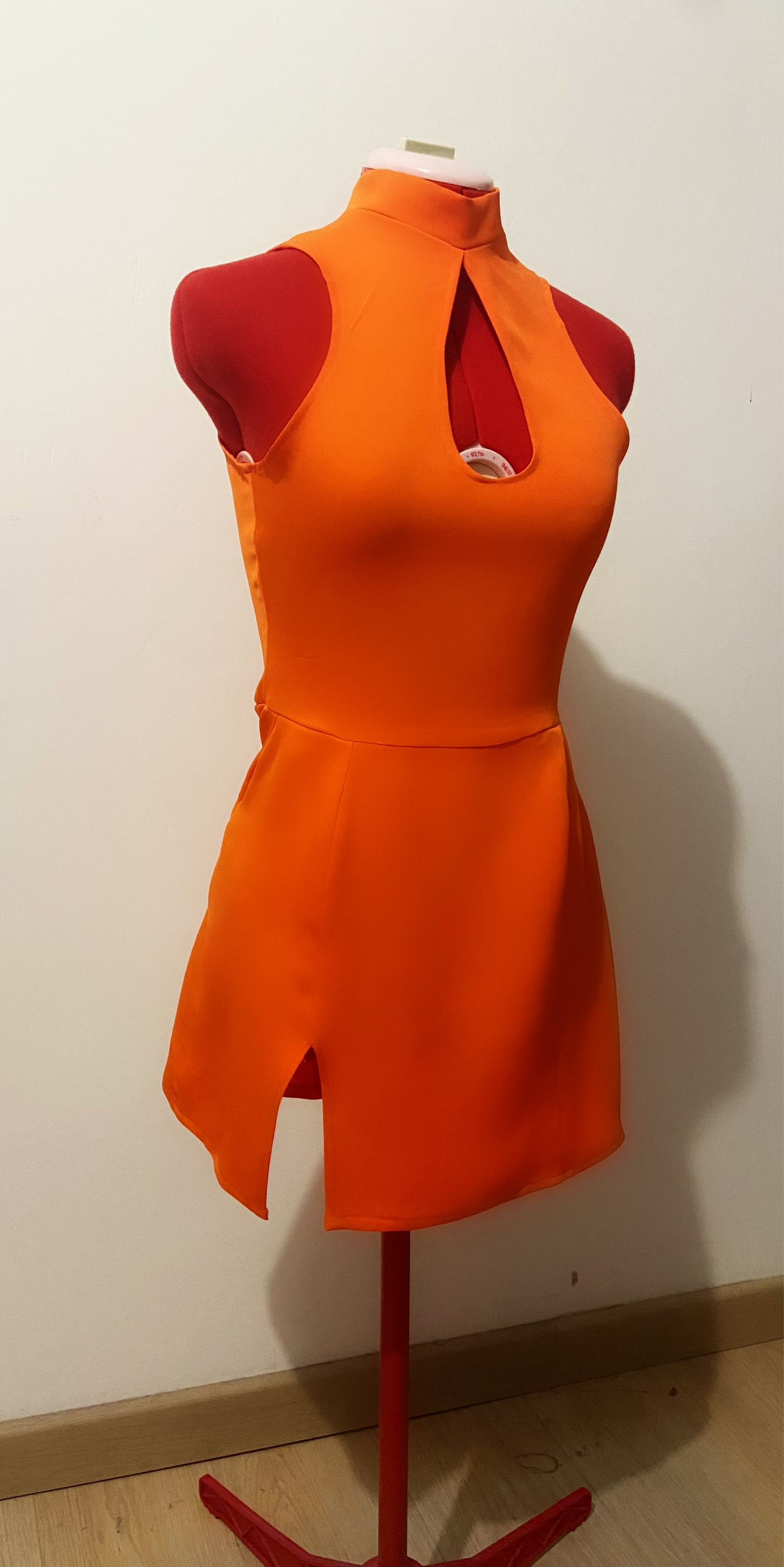ROBE ORANGE 100% LAINE