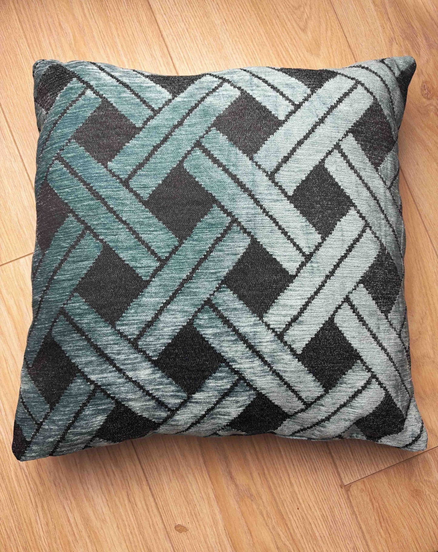 HANDMADE DUCK BLUE VELVET CUSHION