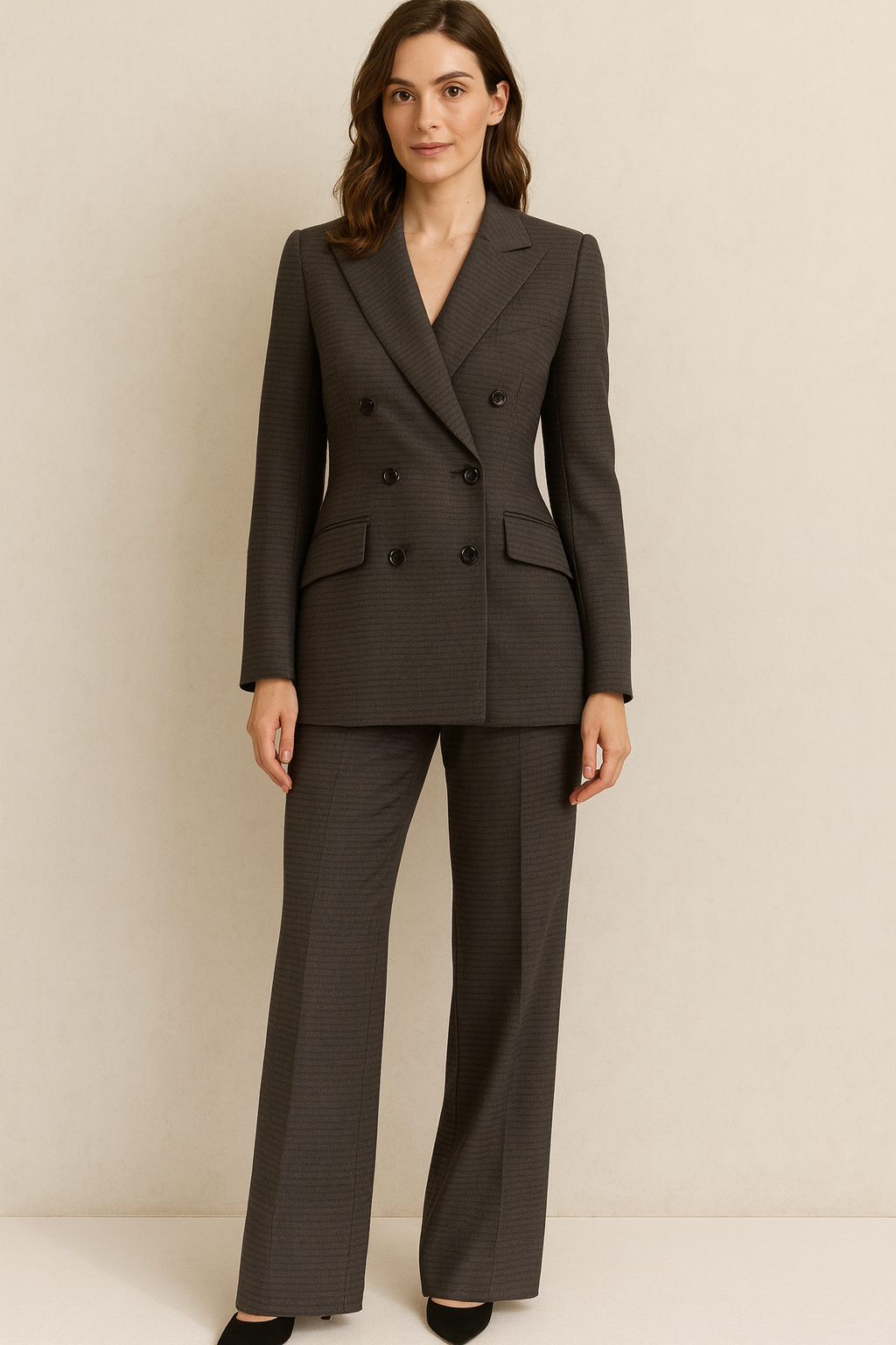 BLAZER CROISÉ 100% LAINE