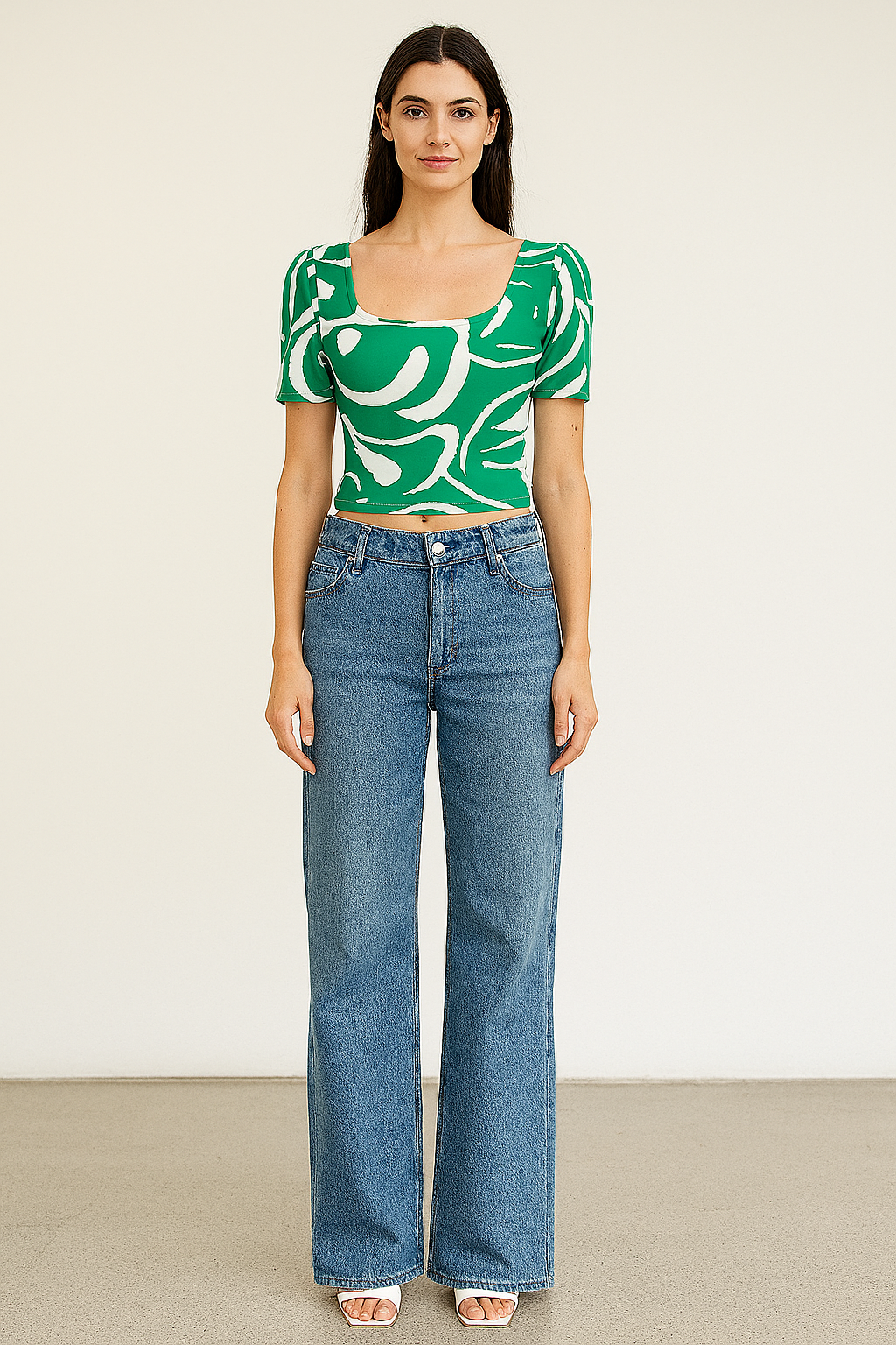 PRINTED CROP TOP
