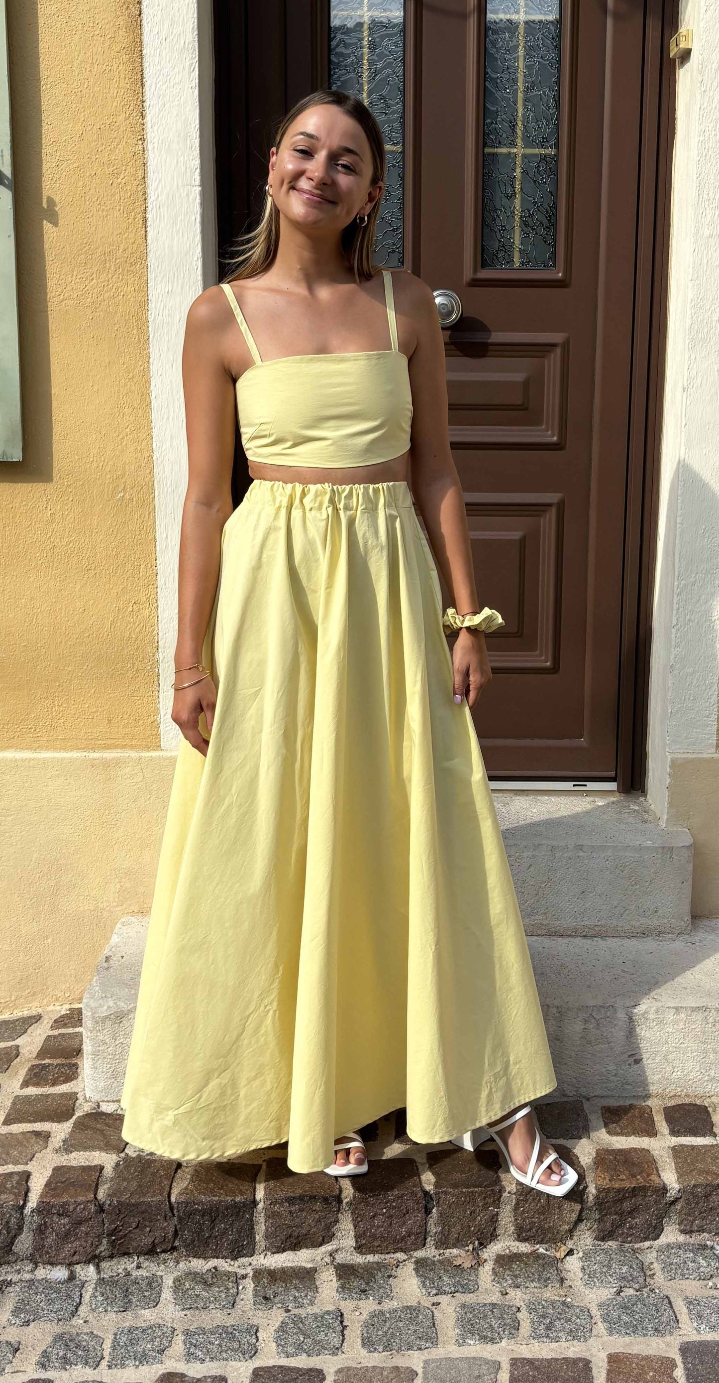 ENSEMBLE TOP ET JUPE 100% COTON