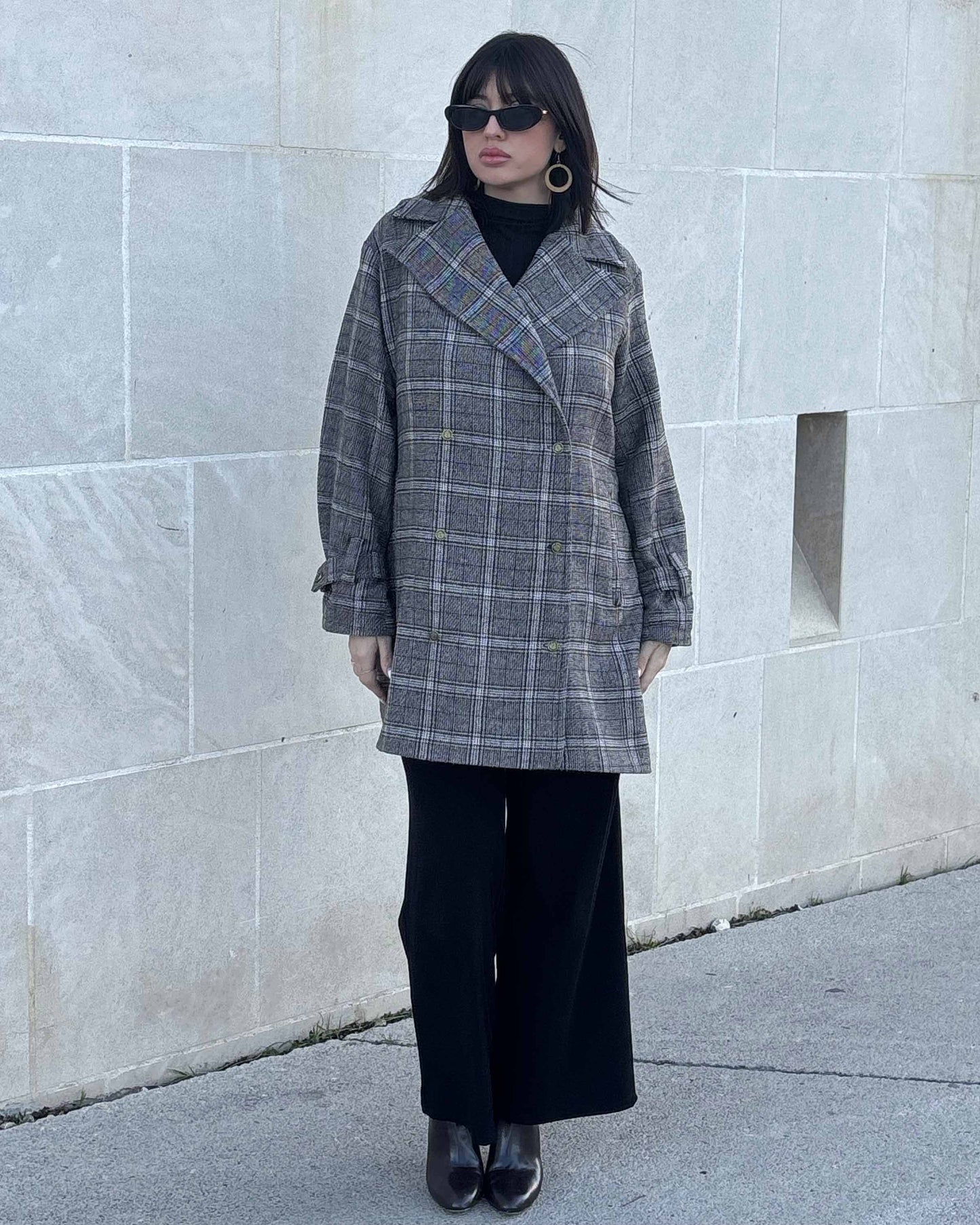MANTEAU À CARREAUX