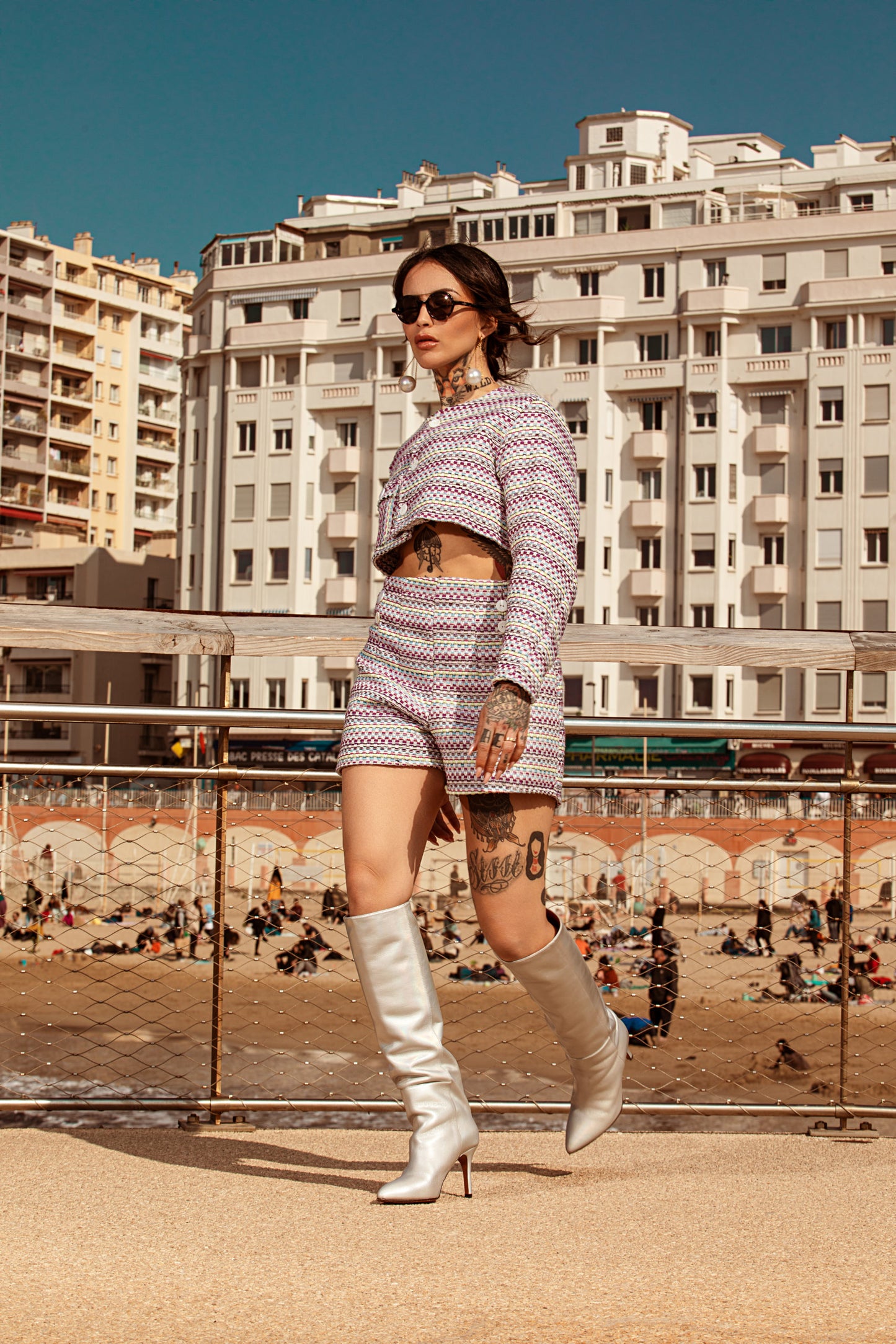 TWEED JACKET AND SHORTS SET