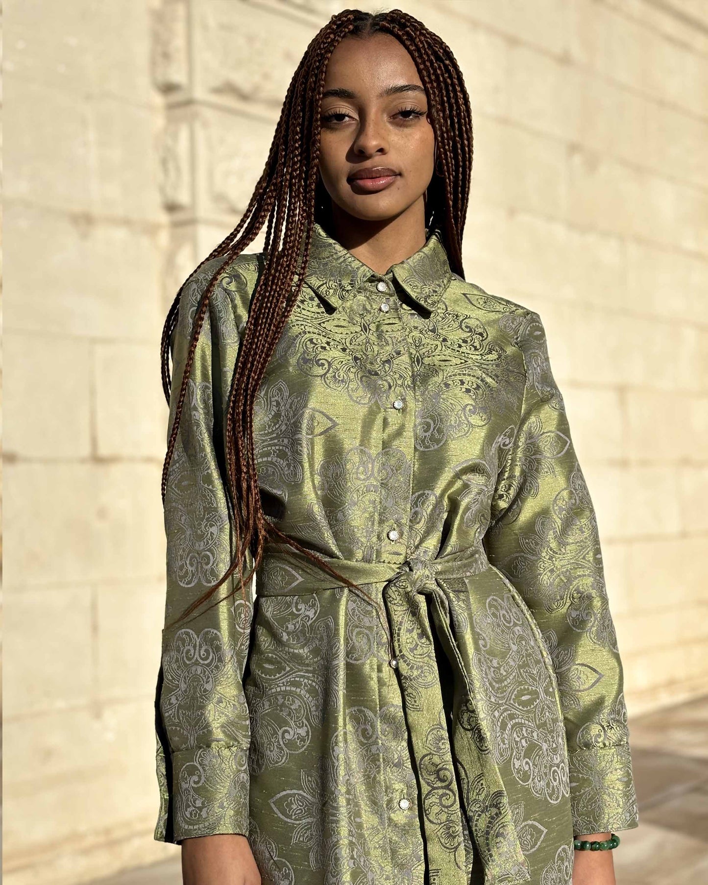 PRINTED SHIRT DRESS