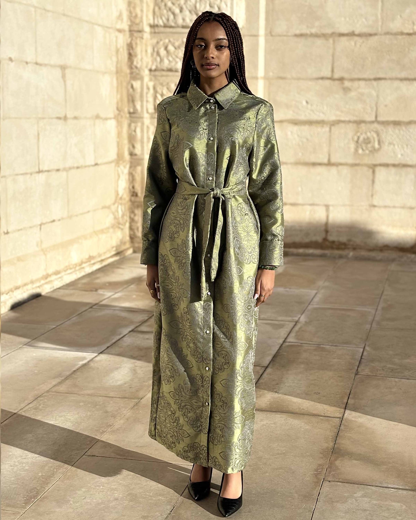 PRINTED SHIRT DRESS