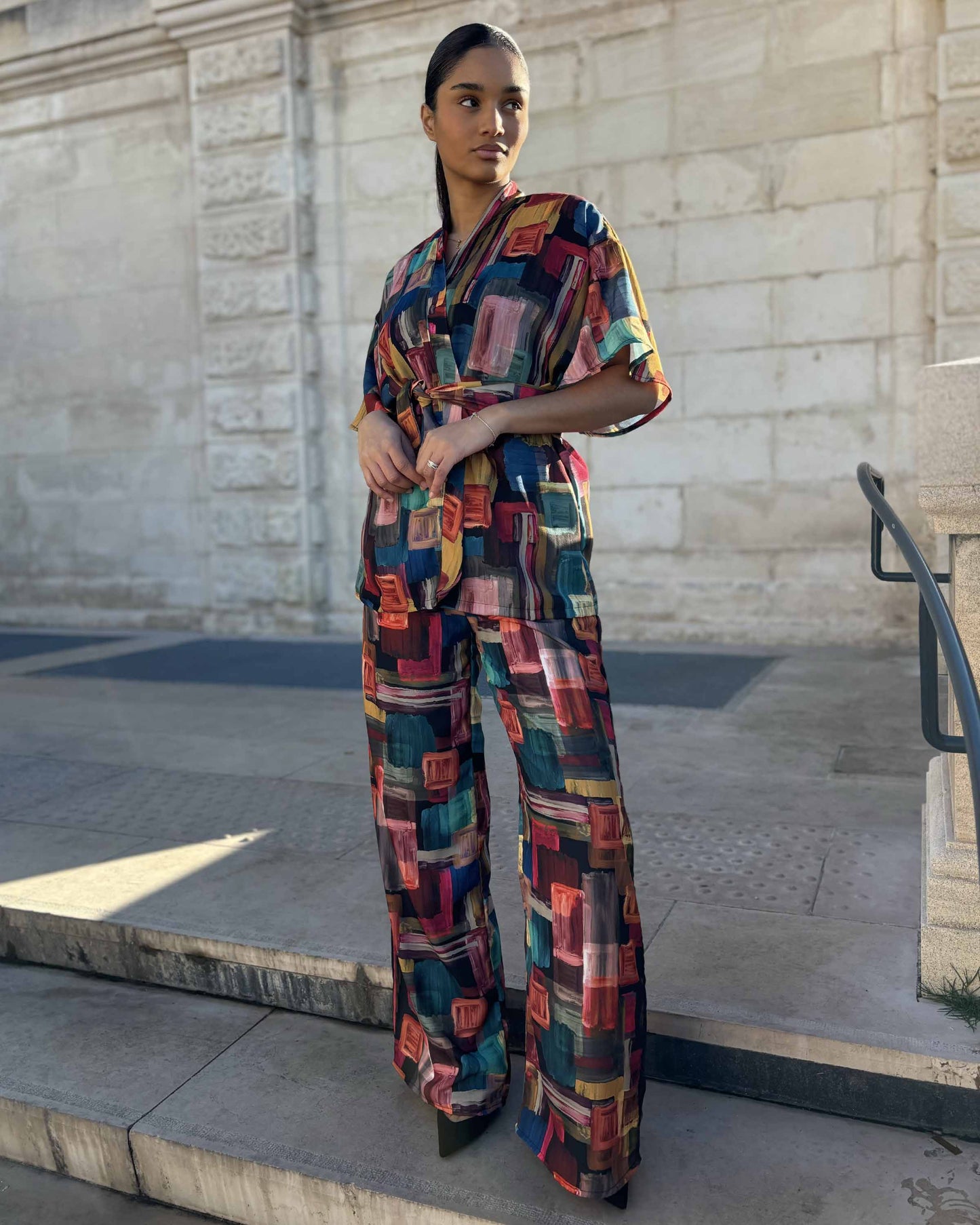 PATTERNED KIMONO SET