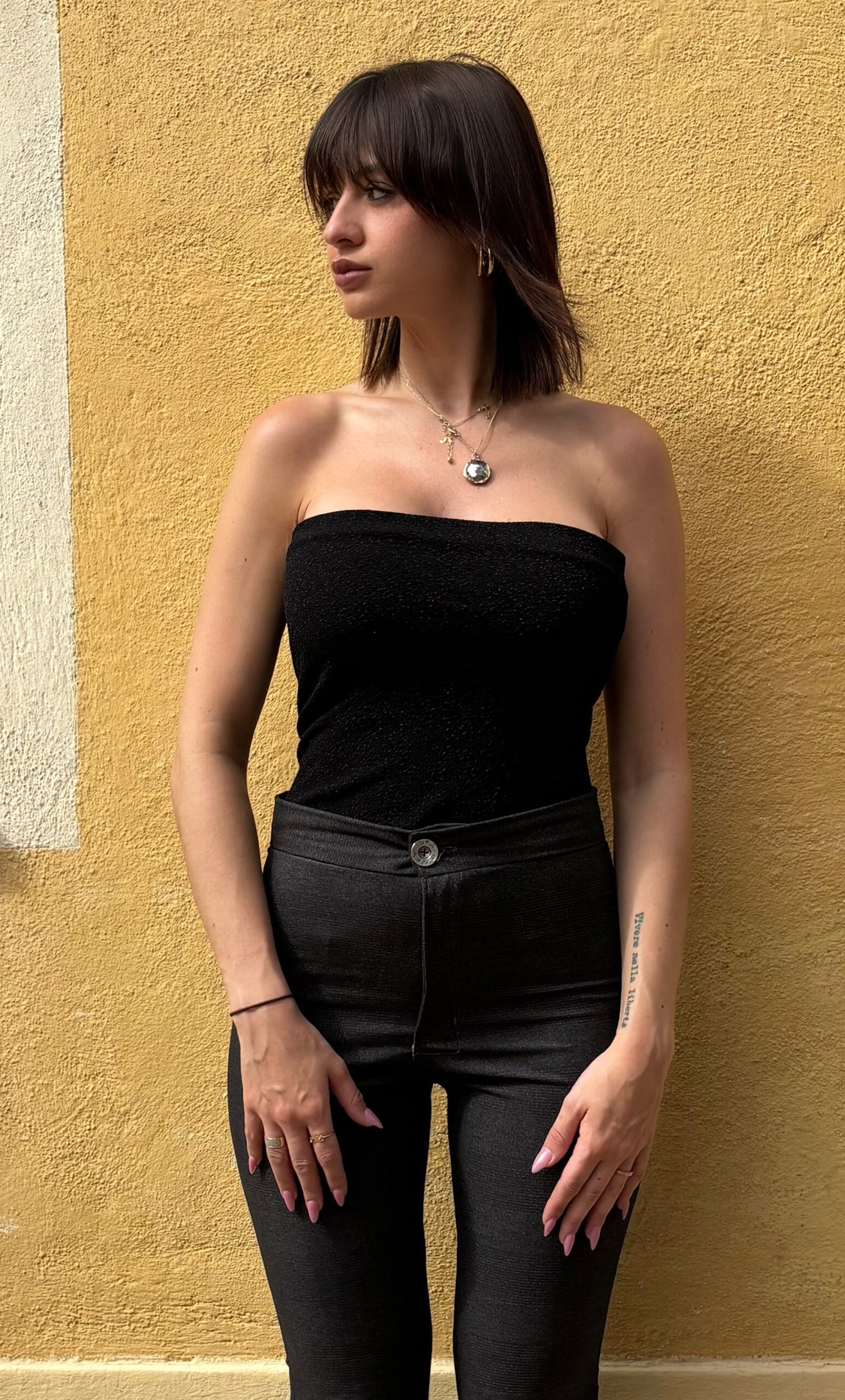 BLACK SEQUIN BUSTIER