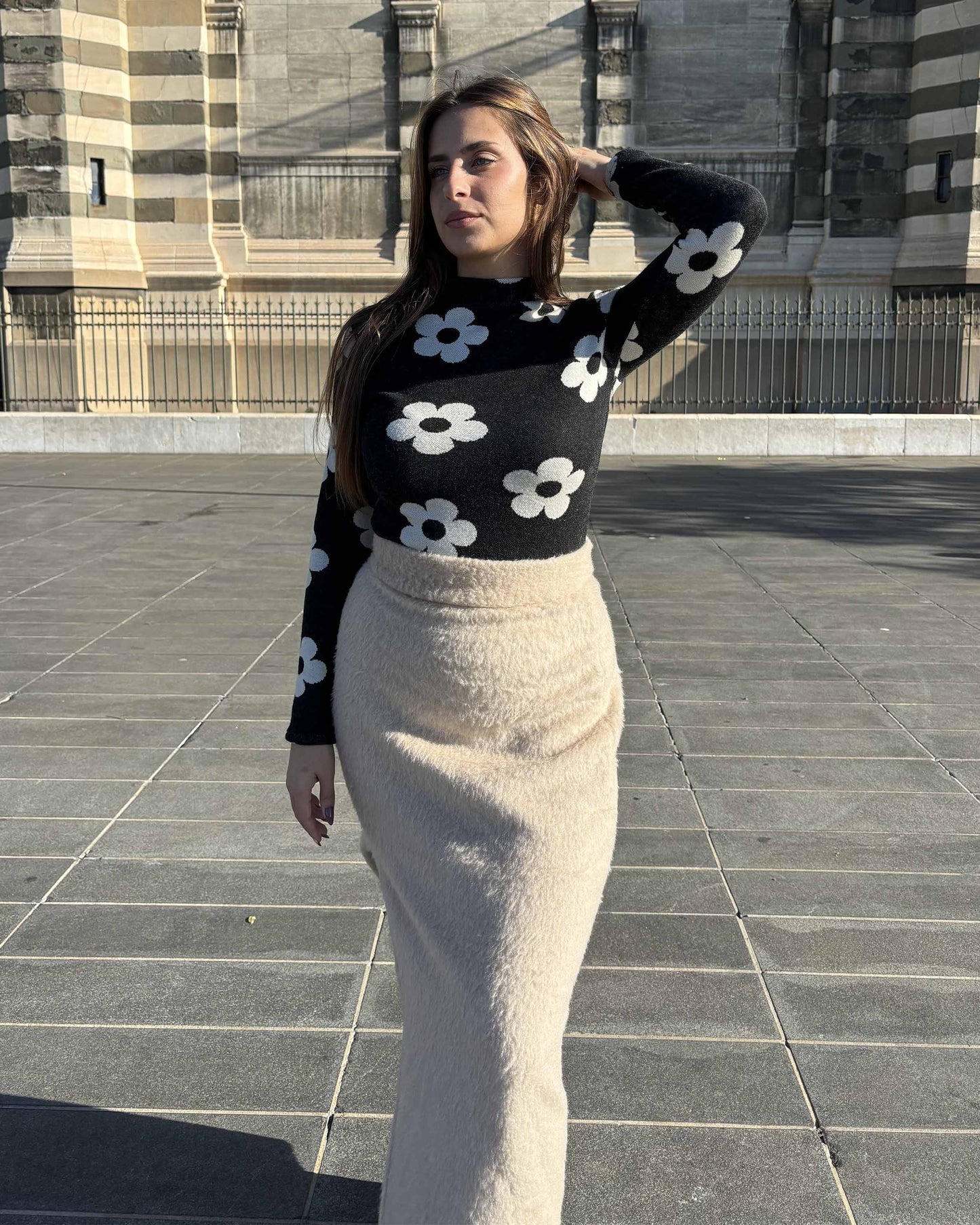 PULL COL MONTANT ZÈBRE