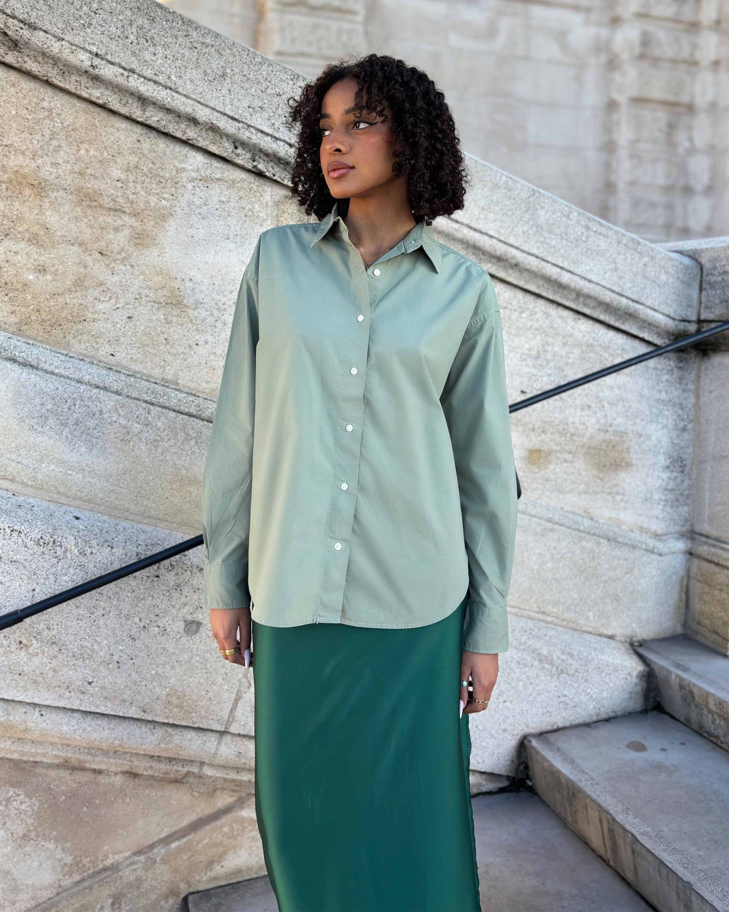CHEMISE VERTE 100% COTON BIO