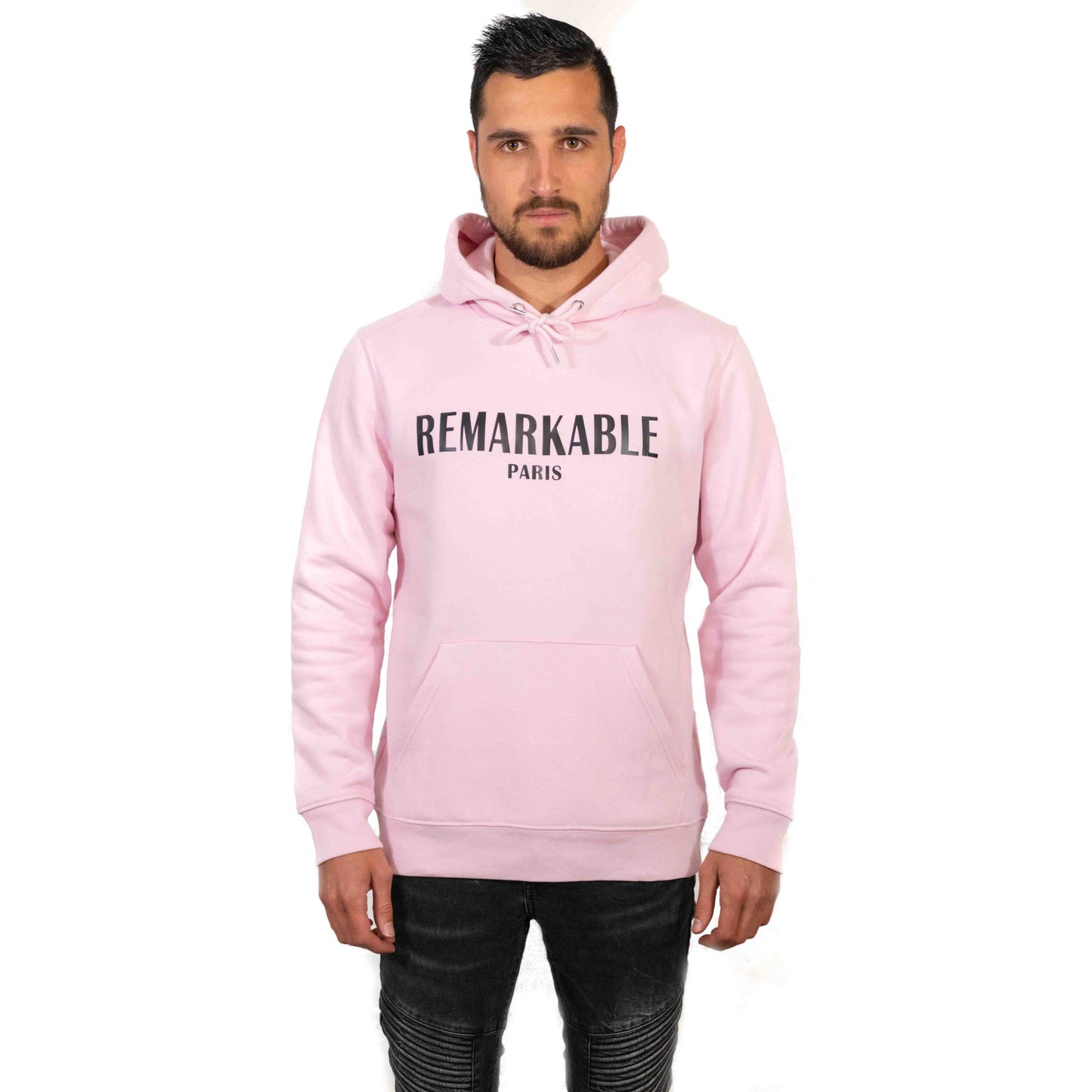 REMARKABLE PARIS HOODED SWEATSHIRT PINK