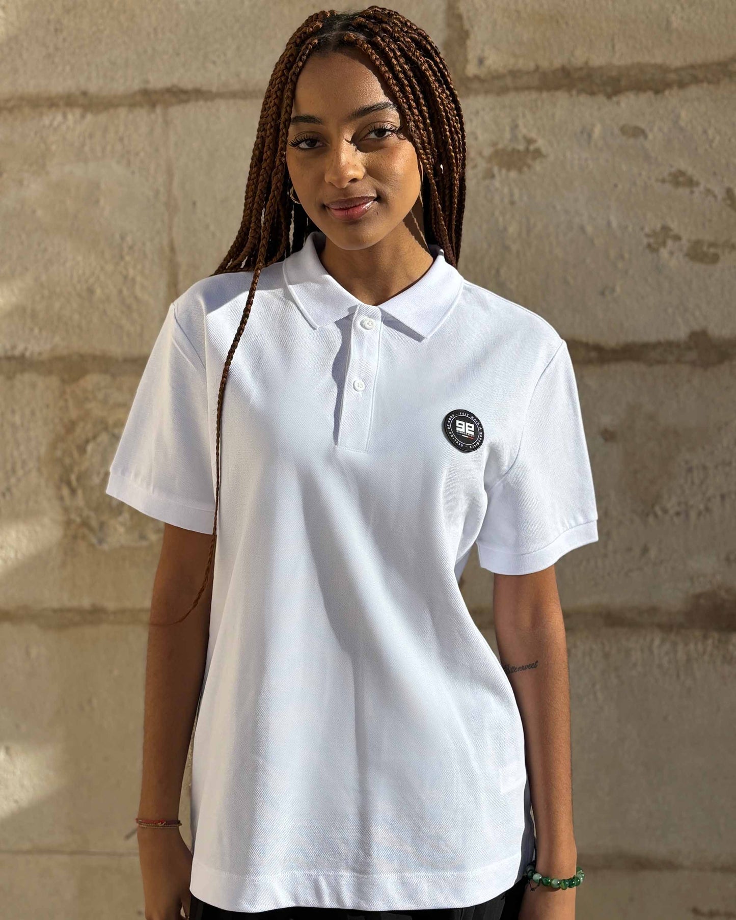 POLO 100% COTON BIO BLANC