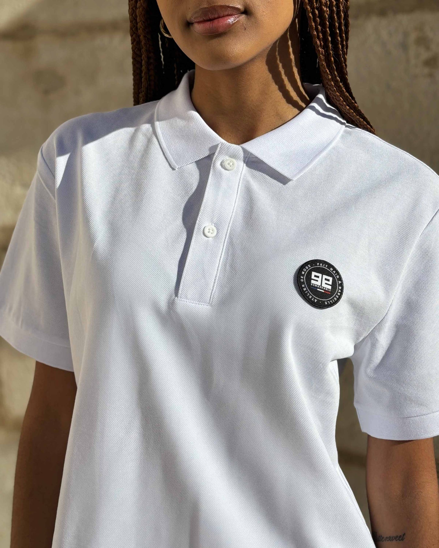 POLO 100% COTON BIO BLANC