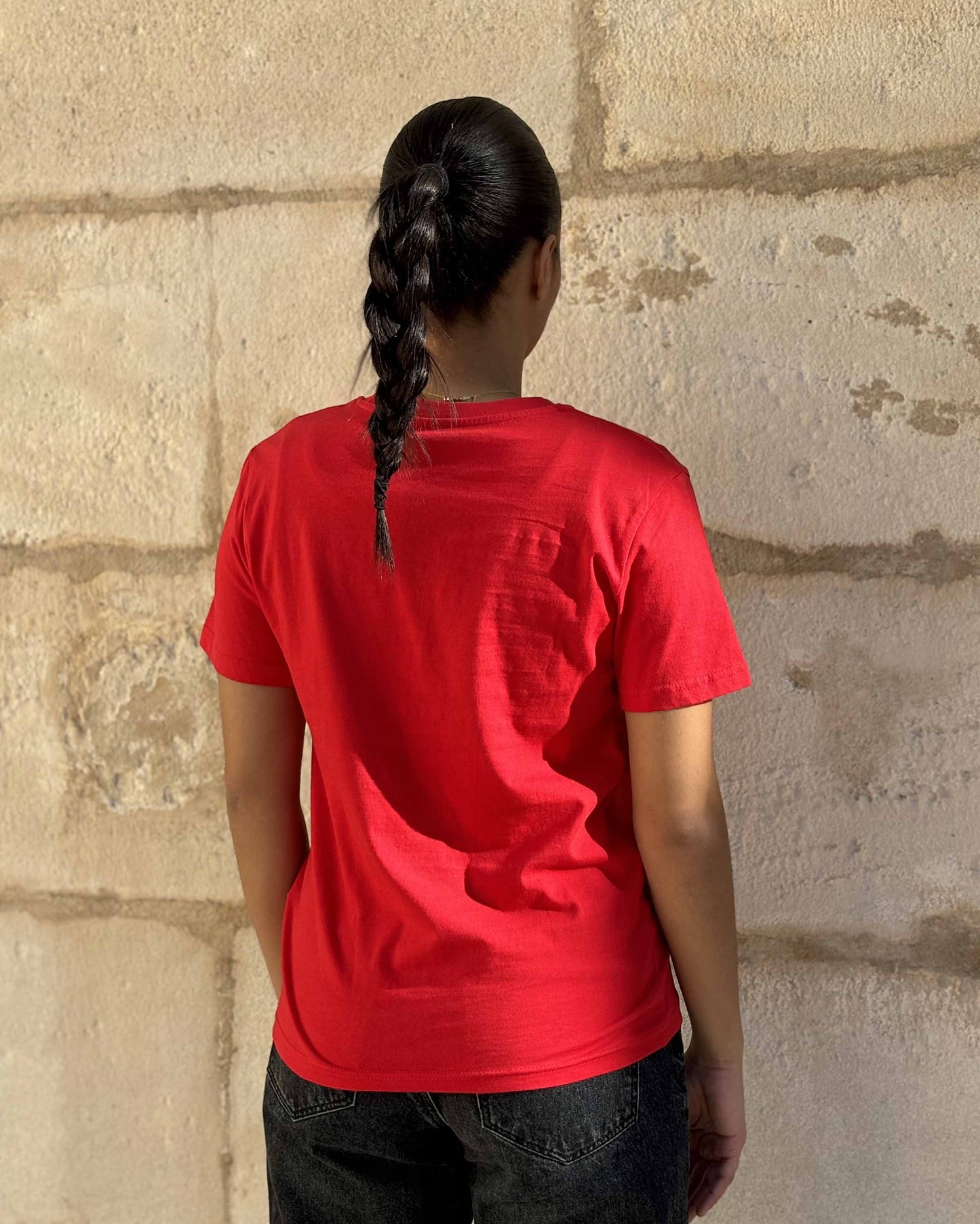 RED ORGANIC COTTON T-SHIRT