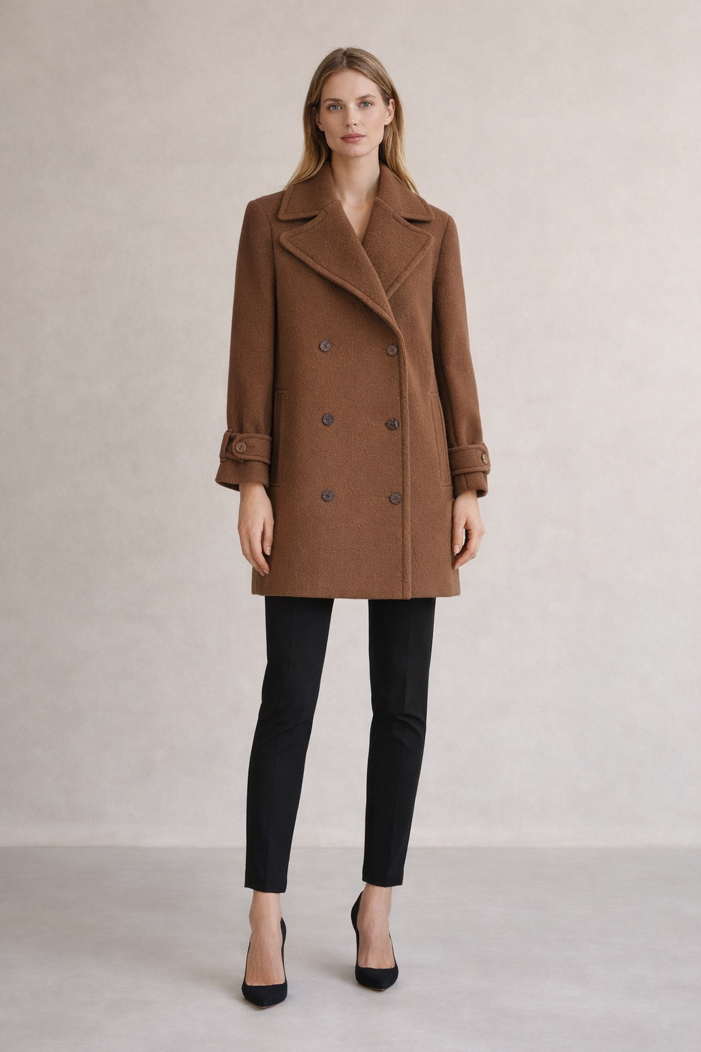 MANTEAU COURT 100% LAINE