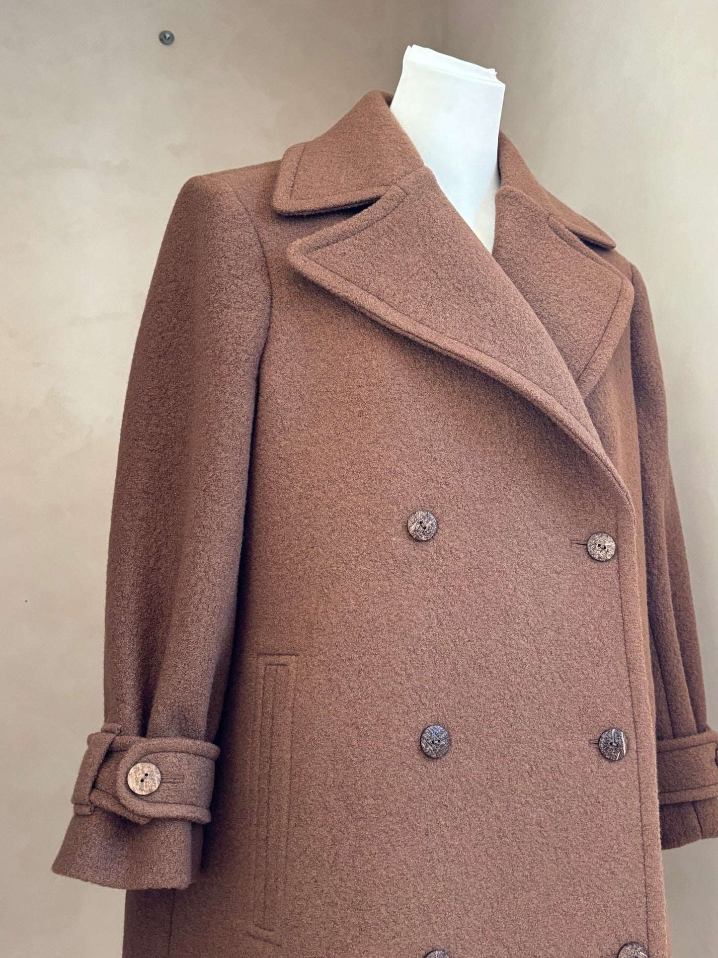 MANTEAU COURT 100% LAINE