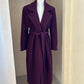 MANTEAU BORDEAUX 100% LAINE