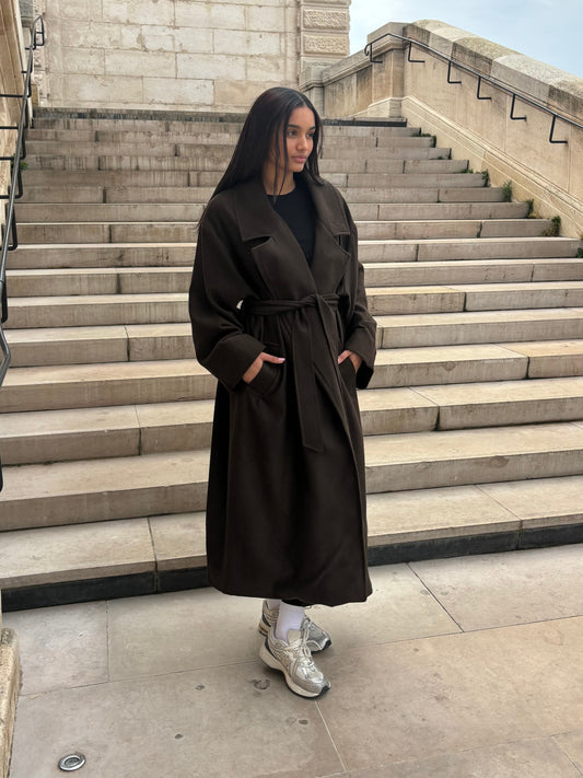 MANTEAU OVERSIZE LAINE, CACHEMIRE ET ALPAGA