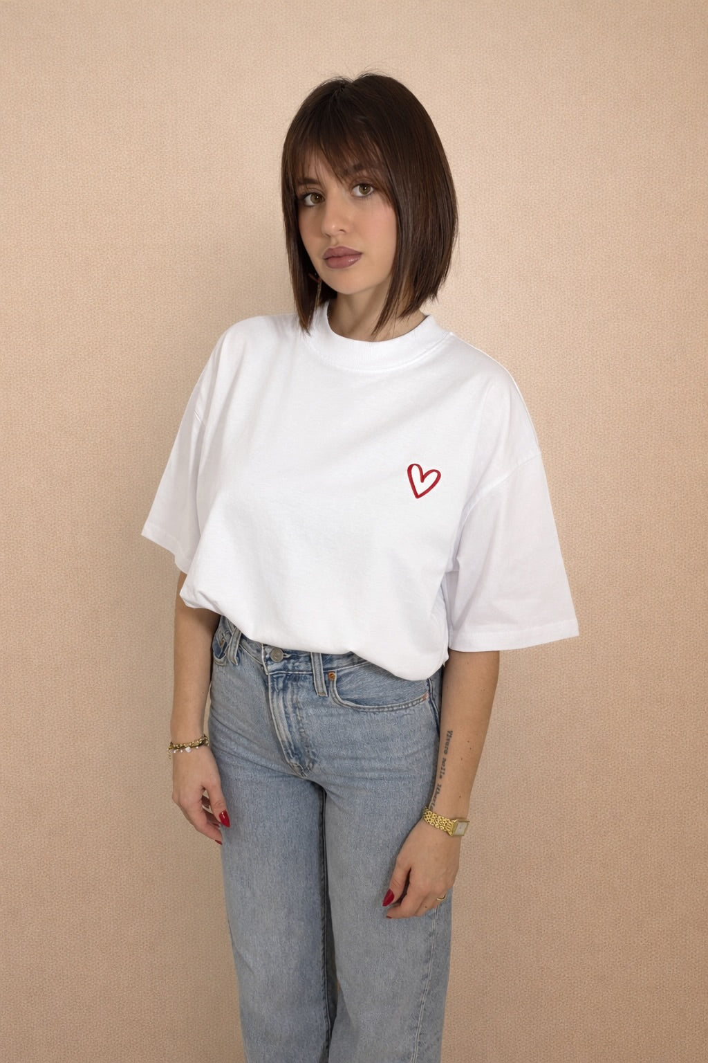 T-SHIRT OVERSIZE CŒUR - ÉDITION LIMITÉE SAINT VALENTIN