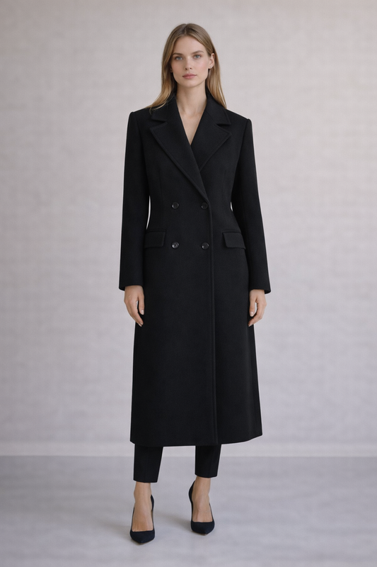 MANTEAU DROIT 100% LAINE