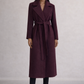 MANTEAU BORDEAUX 100% LAINE