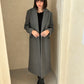 MANTEAU DROIT 100% LAINE GRIS