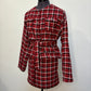 JUPE EN TWEED A CARREAU ROUGE