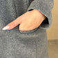 MANTEAU DROIT 100% LAINE GRIS