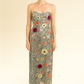 ROBE BIJOUX AVEC FLEURS BRODÉES