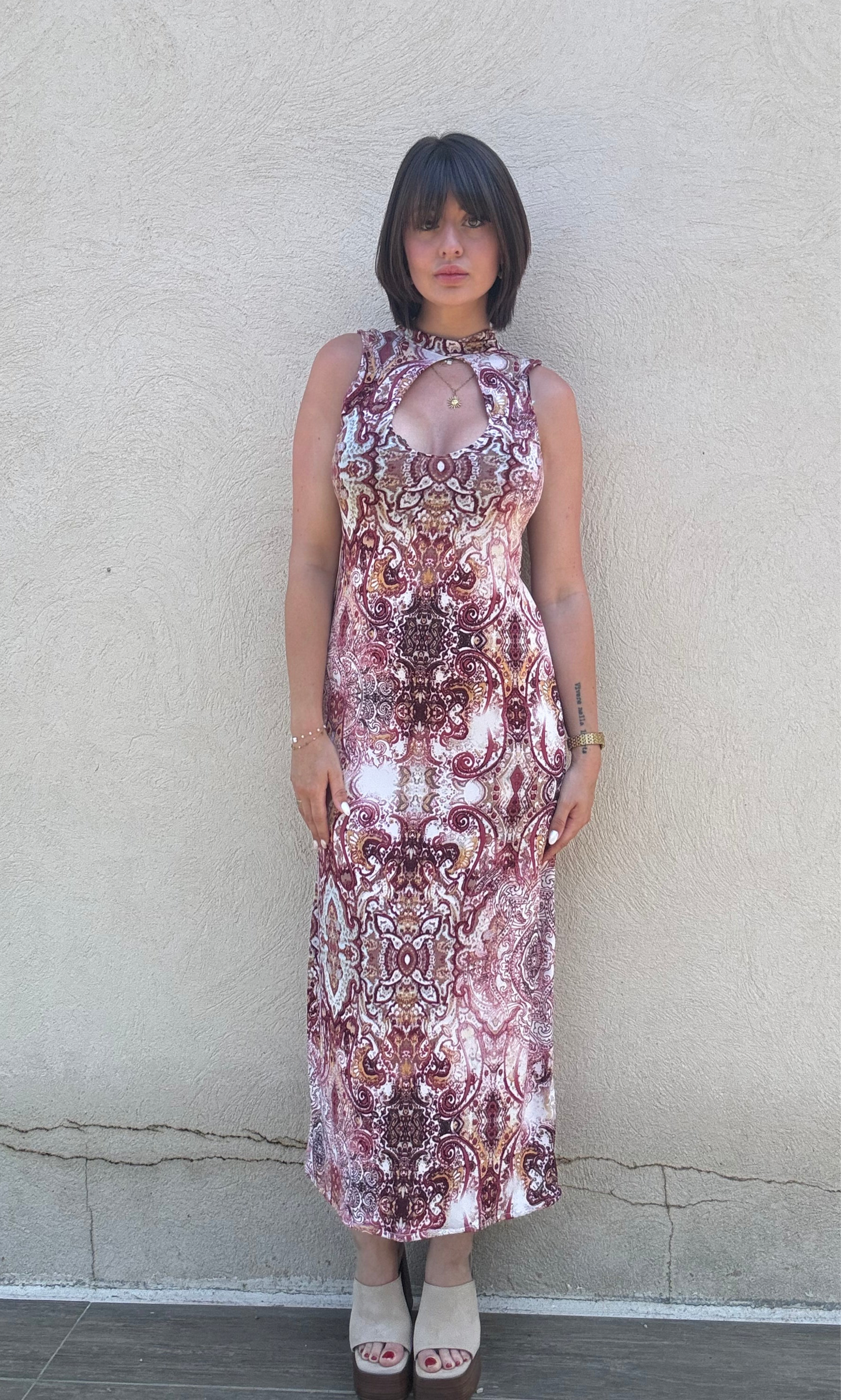 ROBE IMPRIMÉ BORDEAUX
