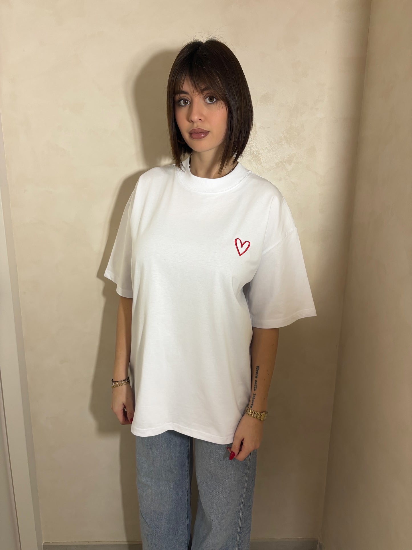 T-SHIRT OVERSIZE CŒUR - ÉDITION LIMITÉE SAINT VALENTIN