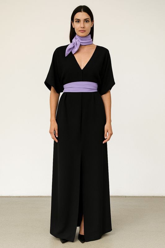 ROBE EN LIN ET VISCOSE
