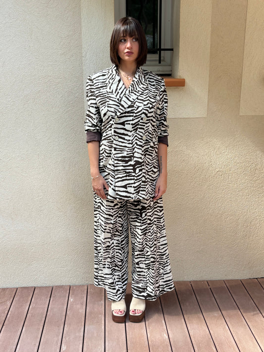 PANTALON PALAZZO - LIN ET COTON