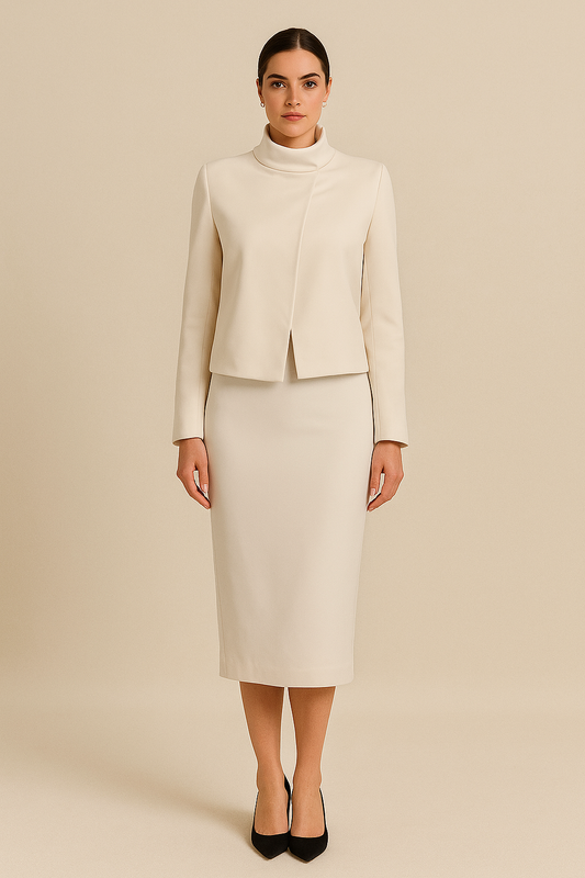 VESTE ET JUPE AVEC BRODERIE