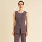 100% LINEN SLEEVELESS TOP