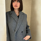 MANTEAU DROIT 100% LAINE GRIS