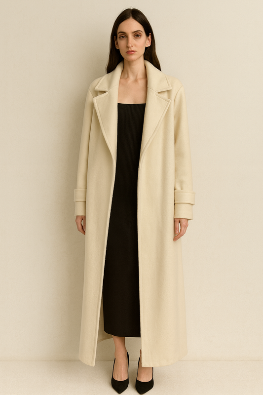 MANTEAU DROIT 100% LAINE