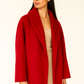 100% RED WOOL COAT