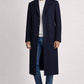 MANTEAU LAINE ET CACHEMIRE MARINE