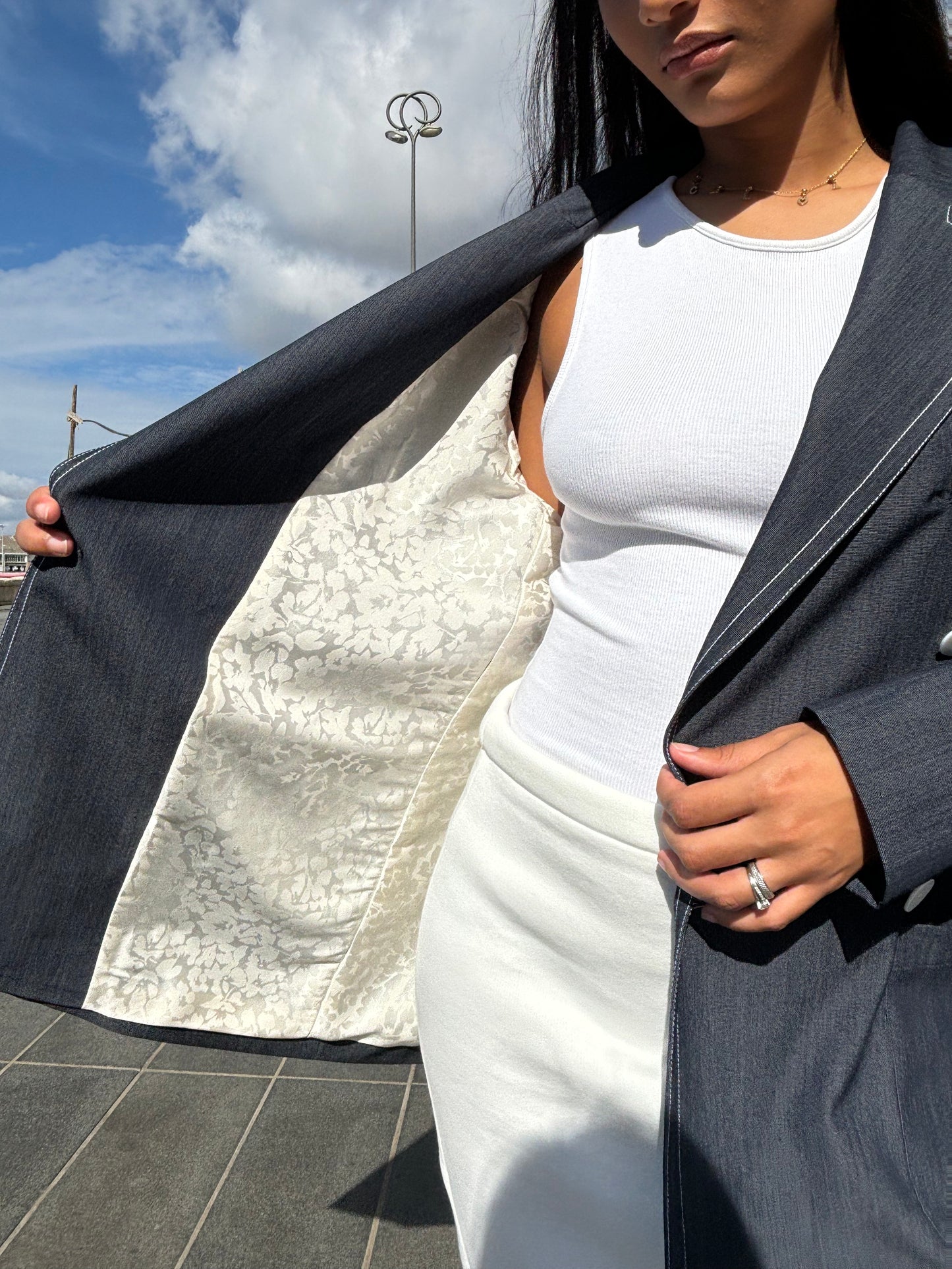 BLAZER CROISÉ EN LAINE