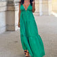 ROBE VERTE EN POPELINE