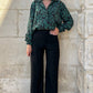 PANTALON NOIR 100% LAINE