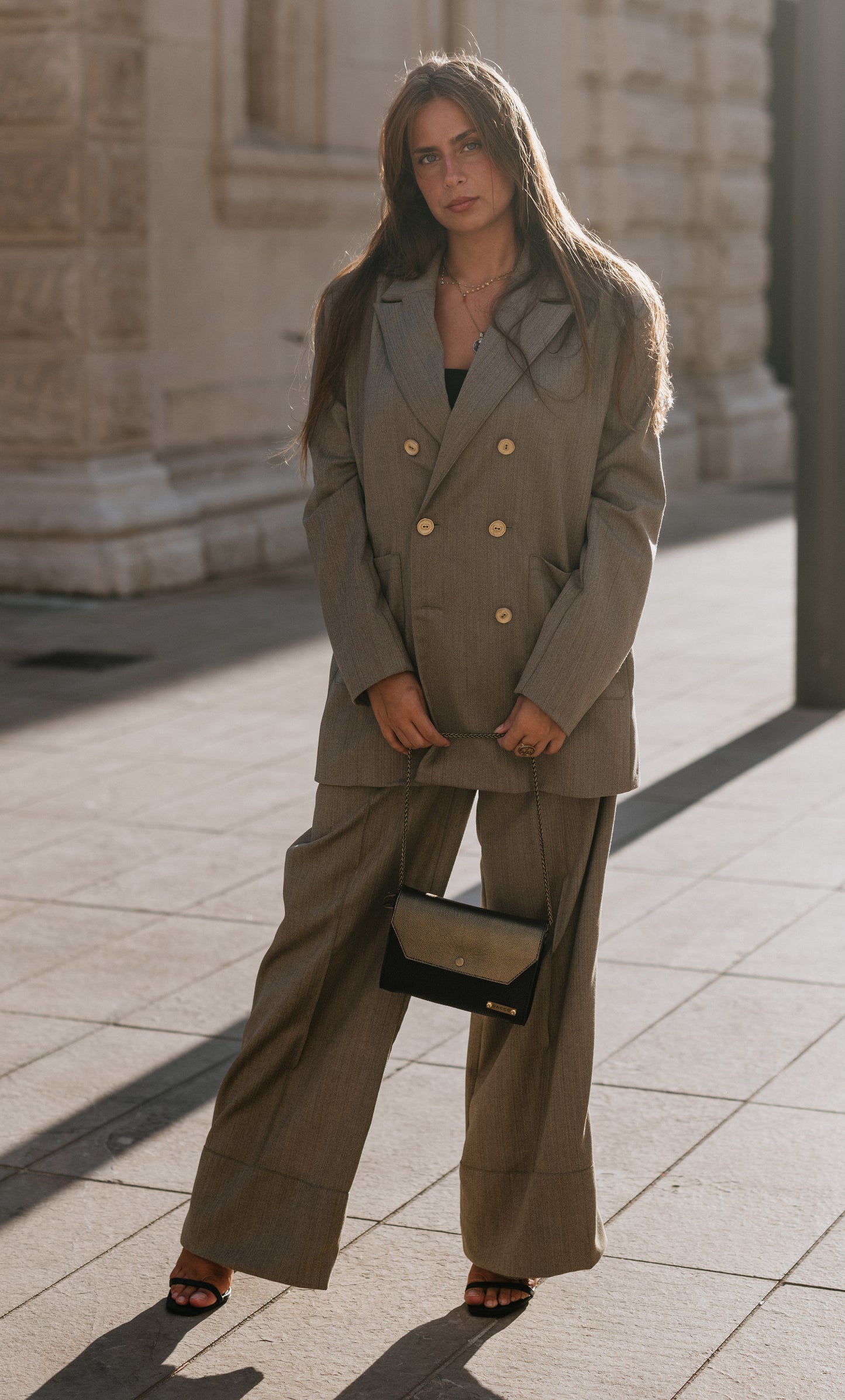 BLAZER CROISÉ EN LAINE